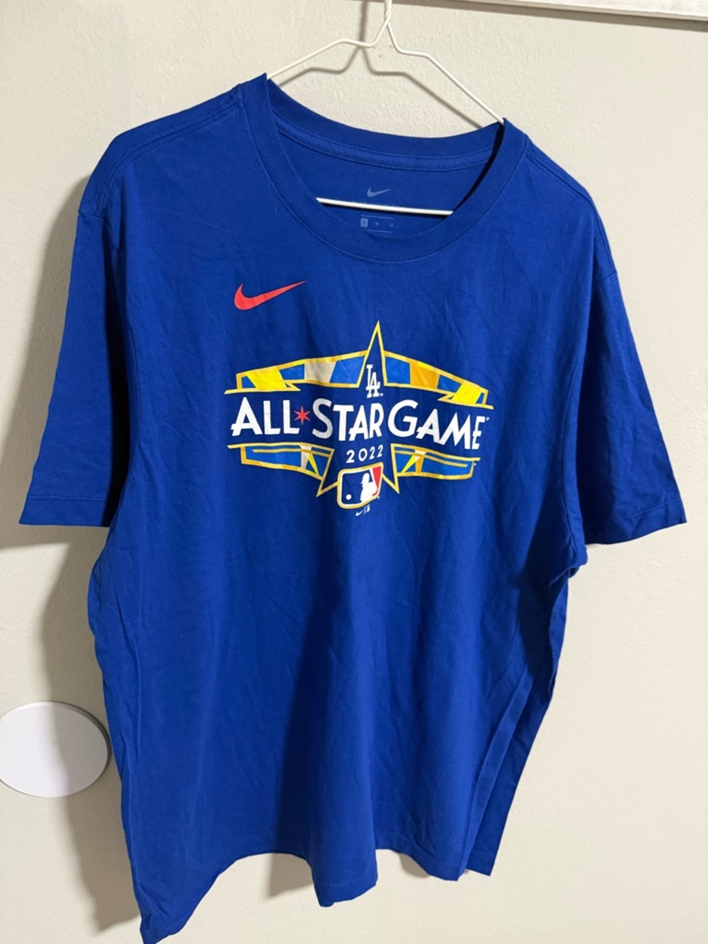 Nike Royal Blue All-Star Game Graphic Tee with Red Swoosh